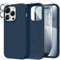 GONEZ Magnetic for iPhone 14 Pro Max Case [3 in 1], Compatible with Magsafe, with 1X Screen Protector + 1X Camera Lens Protector, Liquid Silicone Shockproof 14 Pro Max Case, Dark Blue