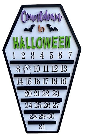Halloween-Adventskalender 2023, Kalender für Halloween, Hausform, Countdown-Kalender, Schneiden, drei Dekorationen, Fledermaus, DIY-Halloween-Countdown-Kalender (1 Stück), Halloween-Party-Dekorationen