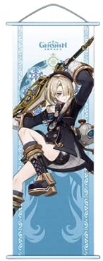 1PC Genshin Impact Fontaine Poster Wandbehang geschmiedet Tuch Malerei Dekor Wohnzimmer (Freminet)