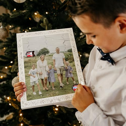 Kinder Schokolade Adventskalender 2024 personalisiert mit Foto - personalisierter Kinder Schokoladen-Adventskalender für Frauen und Männer, ein lustiges Adventsgeschenk
