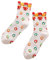 Wärmesocken Damen Mikrowelle Bedruckte lustige bunte festliche Rundknie-Socken für Damen, schickes Weihnachtsfeiertags-Design, weich Babysocken Adventskalender 2023 Socken Damen (Beige, One Size)
