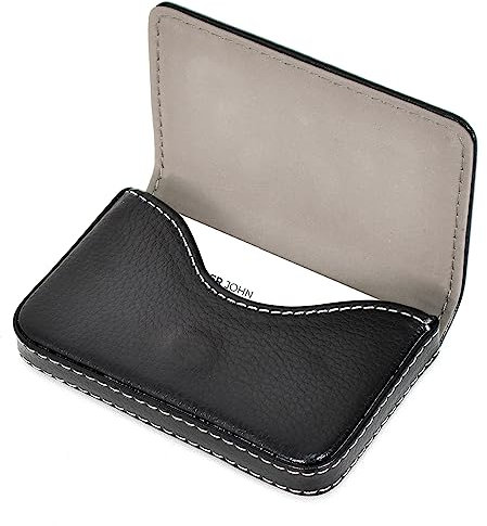 Étui pour Cartes De Visite en Cuir,Porte-Cartes De Crédit en Cuir PU,Portefeuille pour Cartes De Crédit,Porte-Cartes De Visite Homme,Support pour Portefeuille-9.5 * 6.5 * 2CM (Noir)