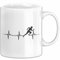 Marathon-Läufer Tasse Geschenk Jogger Herzschlag Running Joggen Kaffee-Becher (Weiß)