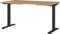 Germania Schreibtisch 7905-582, in Grandson-Eiche-Nb./Schwarz, EL. höhenverstellb., 140 x 120 x 80 cm (BxHxT)