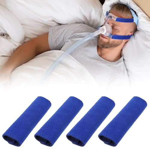 YUXIANLB 4er Pack CPAP Gurtbezüge CPAP Maskeneinlagen für CPAP Maschinen CPAP Gurtpolster für Die Meisten CPAP Kopfbedeckungen CPAP Gesichtspolster Aus Weichem Stoff CPAP Zubehör