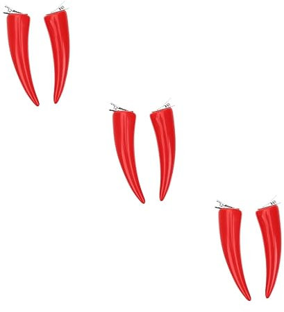 SOIMISS 6 Stück Gefälschte Böse Ohren Halloween Partyzubehör Zubehör Für Cosplay Ohren Outdoor Urlaub Teufel Haarnadel Halloween Kopfschmuck Gothic Horn Haarnadel Zero Two Cosplay