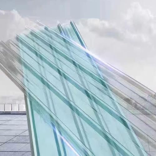 Transparente Dachbahnen, 88,9 x 78,7 cm, wärmeisolierende Wellplatten für Werkzeugschuppen, Carport, Wand, leicht zu schneiden, Tageslichtfliesen, 6 Stück