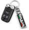 OYDDL Universal Auto Logo Cover Metall Kohlefaser Schlüsselanhänger Emblem Passend Kompatibel mit Alfa Romeo Giulia Stelvio 159 Brera 147 156 Giulietta Zubehör
