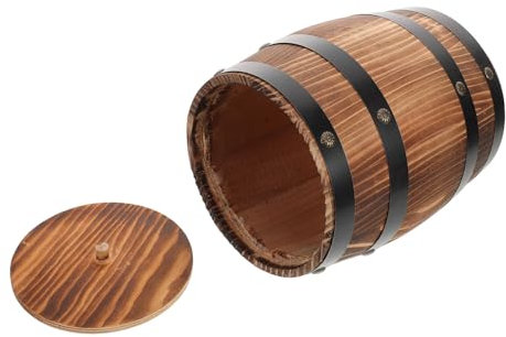 PRETYZOOM Holz Besteckhalter Vintage-stil Werkzeug-organizer Fass Utensilienaufbewahrung Für Küchentheke Löffelhalter Kompaktes Design Für Homeoffice Und Küche