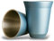 France Design Lot de 2 Tasses à Café Expresso Inox de 80 ml - Double Paroi Isotherme - Incassable - [NON PERSONNALISEE] - Bleu clair