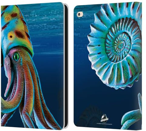 Head Case Designs sous Licence Officielle P.D. Moreno Ammonite Dinosaure Étui Portefeuille en Cuir Compatible avec Apple iPad Air 2 (2014)