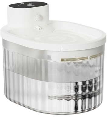 Brunnen für Haustiere, 3 l, wiederaufladbar, leise, automatisch, für Haustiere und Wasserspender für Hunde, zum Trinken von Welpen von Hunden und Katzen, kleine Tiere für Haus Wohnung