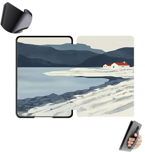 Yzlvigrous 6 inch Case for Kindle Paperwhite 7th/6th/5th Gen 2015/2013/2012, Model:DP75SDI/EY21, Hand Strap Design Cover with Soft TPU Back