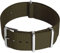 CampTeck U6949 - Nylon Ersatz Uhrenarmband Militär Uhrband (Breite 18|20|22|24mm) mit Verschlussschnalle aus rostfreiem Stahl für Spring Bar Uhren - Olivgrün - 18mm