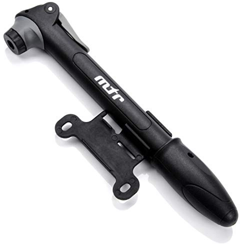 meteor Fahrrad-Handpumpe tragbarer haltbarer Hochdruck-Mini für Fahrrad MTB (Schwarz Kunststoff), x