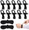 Paracord Armband Bastelset Paracord Schnur Armband DIY Paracord Set mit 10Pcs Paracord Schäkel Edelstahl in U-Form für Outdoor Survival Armbänder Paracord (Schwarz)