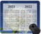 Kalender für 2021-2022 Jahre Mouse Pad, Nahaufnahme von Löwenzahn mit Samen Mousepads