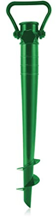 Gesar Trivella per Ombrellone da Spiaggia - Picchetto per ombrellone - Base ombrellone da Spiaggia - Accessori Spiaggia - Puntale ombrellone - Picchetti ombrellone Spiaggia - (Verde)