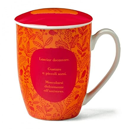 Neavita Lezioni di Tè - Essential Mug Tazza in Ceramica Arancio, 400ml