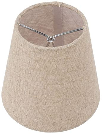 Spacnana 6-teiliges Kleines Lampenschirm-Clip-On-Birnen-Set für Kandelaber-Birnen, Leinenstoff-Lampenschirm für Tisch-Kronleuchter-Wandlampe