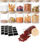 MIVIDE 12pcs Pots à Épices en Verre, 300ml Bocaux en Verre Epices avec Couvercle Bois, Pot de Conservation en Verre pour Epices, Café, Thé, Biscuits (250ml)