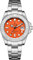 FINNIAN CADISEN Automatik Uhr Herren Mechanische Automatikuhr Saphirglas Rostfreier Stahl Klassisch GMT (8210 orangerot)