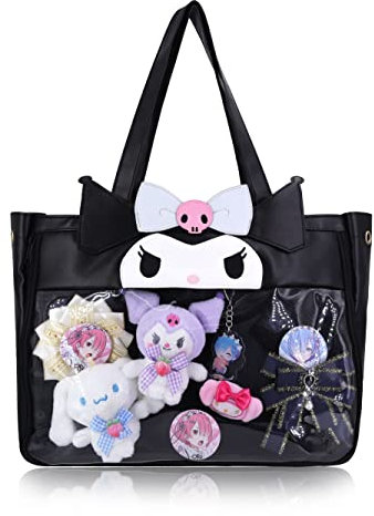 Roffatide Women Ita Bag Anime Tote Bag Cute Lolita Crossbody Shoulder Bag Backpack Purse Satchel Bag with Removable Insert