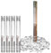 4 Confetti Shooter Konfetti Kanone 60 cm lang Party Popper Geburtstag Hochzeit Deko Party-Deko Party-Zubehör (Weiß)