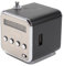 HOMSFOU Enceinte Mini Portable Digitale avec Radio FM Et Support USB Haut-Parleur Compact Noir avec Affichage LED