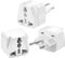 ZUOQIANG 3 Pack UK to Swiss Plug Adapter,Adapters Switzerland Power Converter，3 Pin Grounded International Universal for Swiss, Jordan, Liechtenstein, Madagascar, Rwanda(Type J-White)