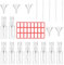 Littlegaofeithing - 10 botellas de spray vacía, vaporizadores de 50 ml, perfume, champú, etc. con 5 embudos, 5 cuentas, gotas y 1 etiqueta