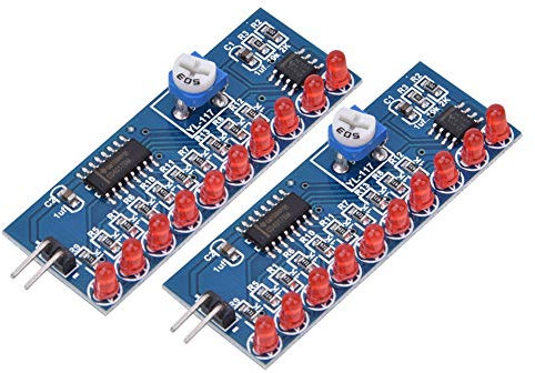 Eujgoov Módulo de Luz LED que Fluye de 2 Piezas, NE555+CD4017 DIY Temporizador Electrónico Kit de Luz Electrónica LED que Fluye Agua