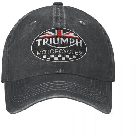 Baseballmütze Washed Polo StyleRetro Triumphs Racing Männer Frauen Distressed Denim Washed Snapback Cap Motorrad Moto Outdoor Sommer Caps Hut Outdoor Sonnenhut