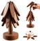 Topfuntersetzer Untersetzer Topf Wooden Tree Coaster Set of 3 - Untersetzer Topf Topfuntersetzer Set,Kreative Faltbare Untersetzer Holz für Topflappen Küche Geschenk Home Ornamente