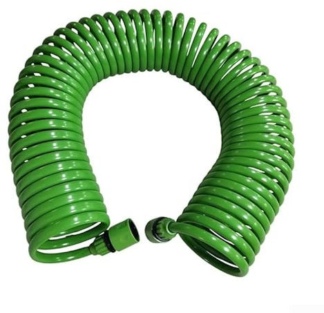 Gartenschlauch, Spiralschlauch mit automatischer Schlauchrückstellung, flexibel ausziehbar bis 7.5/10/15/20m, Gilt für Bewässerungsbrause und Hahnverbinder, UV-beständig(15M)