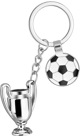 Mini-Schlüsselanhänger mit Fußballmotiv – Hochwertiger Schlüsselanhänger aus Zinklegierung mit Fußballmotiv und Accessoires im Sport-Design 2026, vielseitig einsetzbar als Weltmeisterschaftspokal