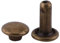 Nieten für Leder, 100 Satz Doppel Kappe Nieten für DIY Lederhandwerk Hohlnieten Ersatz Dekoration, 6 × 8mm Leder Nieten Set(Bronze)