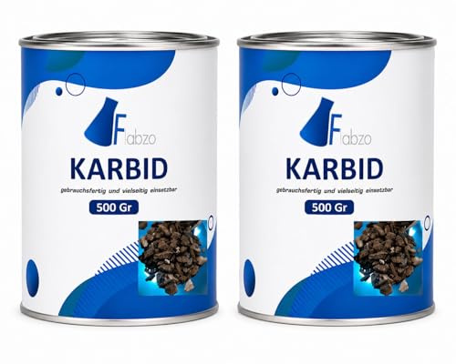 Flabzo (1 Kg) Karbit (Kabit Kabitt karbitt Karbit Karbid Steine) nur 6% Staubanteil lang anhaltendes Gas (Karbid Lamp Lab Nr.26398837)(24h Sofort - Versand) (1,00 Kg)
