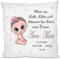 Personalisiertes Geburtskissen mit Namen und Geburtsdaten | Babykissen| Fotokissen | bedrucktes Kissen | Kissen | Motivkissen | Geschenke zur Geburt, Taufe | 40 x 40 cm (Mädchen, mit Kissenfüllung)