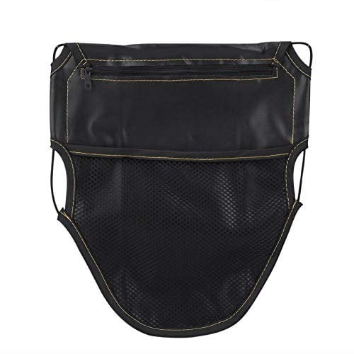 Motorrad Sitztasche, PU Leder Motorrad Roller unter Sitz Aufbewahrungstasche Bag Organizer Fit für Universal Motorräder (Schwarz)