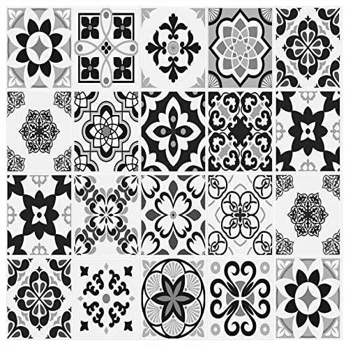 Bolsover Designs 16 adesivi per piastrelle a mosaico grigio per 200 mm, 250 mm, 20 cm, 25 cm, 25 cm, 8 10 pollici, impermeabile cucina e bagno G50