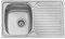 Gresinex - Fregadero Cocina Viena Encastrar 80x44 | 1 Seno y 1 Escurridera | Acero Inoxidable Aisi 304 |… (Sin Tabla de Corte, Sin Agujero)