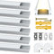 Angdarun LED Profil 6 x 1M, LED Aluminium Profil U-Form Aluminium Leisten, mit Milchige Weiß Strip Abdeckung, Eckverbinder, Indirekte Beleuchtung Decke Diffusor