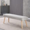 B&D home Sitzbank Emil, Kord Stoff Esszimmerbank 120cm gepolstert Holzbank für Esszimmer, Flur, Garderobe mit Massivholzbeinen, skandinivisch modern Design, Grau, 11308-120-GRAU