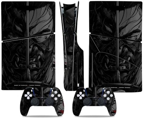 Peau Distance Console Pour PS5 Slim Skin Disc Edition & Pour PS5 Slim Skin Digital Edition Console Et Contrôleur Vinyl Cover Skins Wraps Scratch Resistant Compatible 45236 Cadeau D'enveloppements Skin