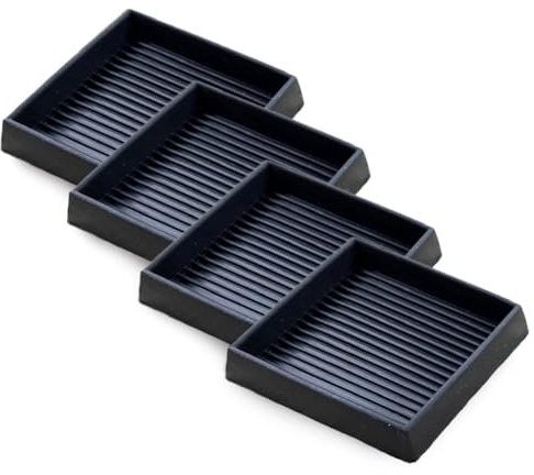 CTRLZS 4 x Anti-Möbel-Pads, 5,1 x 5,1 cm, quadratisch, Gummi, rutschfeste Untersetzer, Bein-Untersetzer, Couch, Stuhl, Bett-Stopper, langlebig, einfach zu bedienen