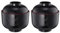 MUCKLILY 2Pcs Tazones De Sopa De Miso Con Tapa, Tazones De Arroz Japoneses, Vajilla Tradicional, Negro, 9.5x9.5x10cm