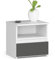 Kommode mit 1 Schublade Kommode Schlafzimmer Flur Wohnzimmer Organizer Kommode mit Schubladen 40 cm breit 40 cm hoch | weiß-graphit Holz Highboard Sideboard Mehrzweckschrank Schrank schmal