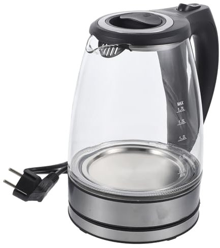 Hoement Pava Hervidor Eléctrico Suministros De Cocina Tetera De Ebullición Rápida Hervidor De Agua Caliente Eléctrico Portátil Vidrio