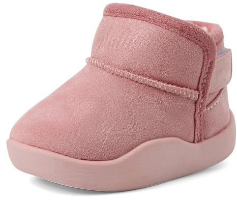 Cheerful Mario 1-5 Anni Stivaletti Bambino Bambina Invernali Scarpe Stivali Bimbo Bimba Peluche Caldo Foderato Facile da Indossare Rosa 23 EU